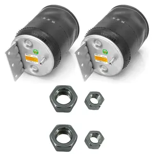 2 pack of TORQUE Air Spring Bag w/Hardware Kit for Navistar Trucks (Replaces Firestone 9648, W01-358-9648, Navistar 2027911C-1, 2027911C-2 & Goodyear 1R12-398, 1R12-538) (2 x TR9648 + 2 x TRABHW06)