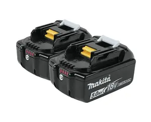 Makita BL1850B 18V LXT Lithium‑Ion 5.0Ah Battery - 1 or 2 PK