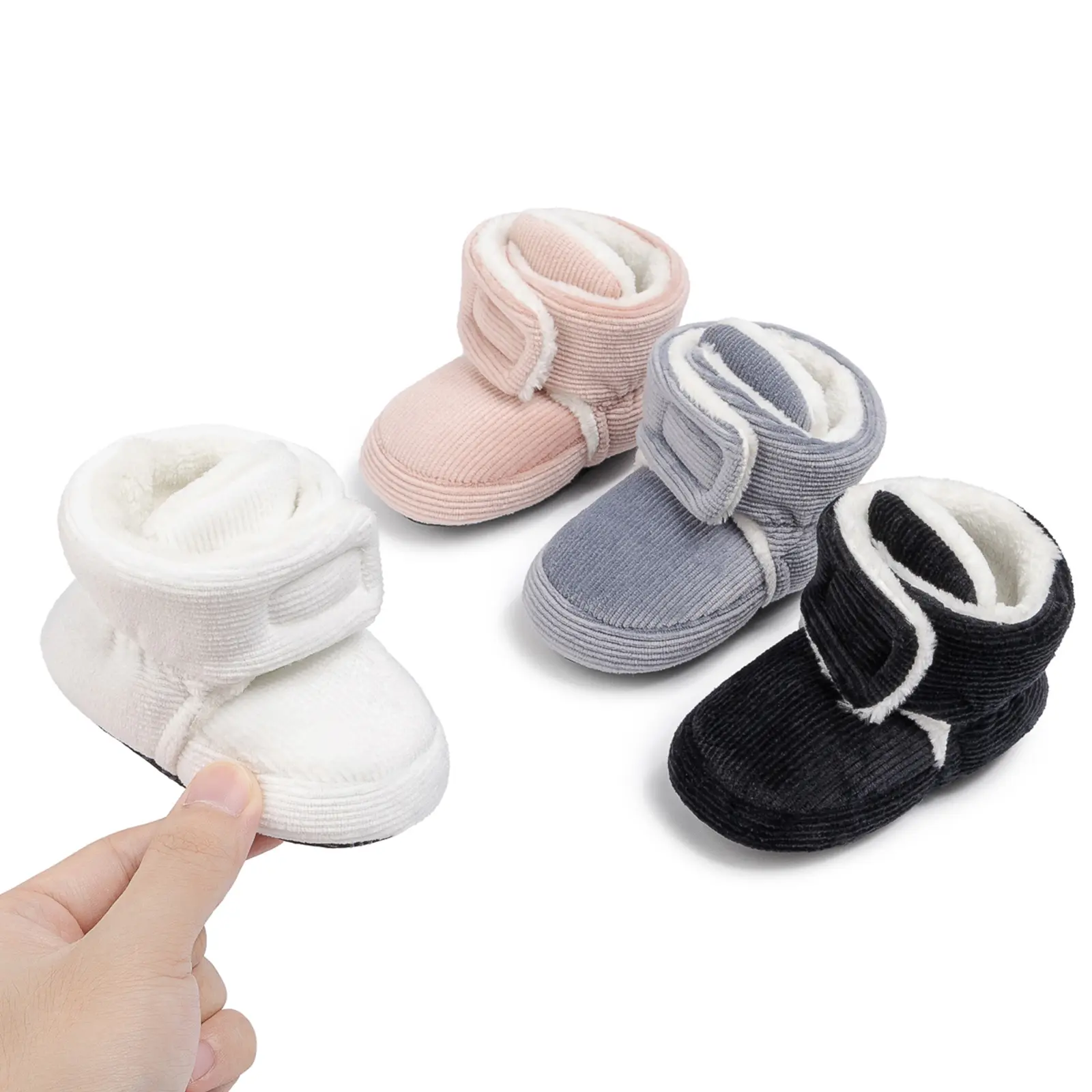 Canrulo Baby Booties Girls Boys Infant Slippers First Walkers Shoes Warm Socks Newborn Crib Shoes