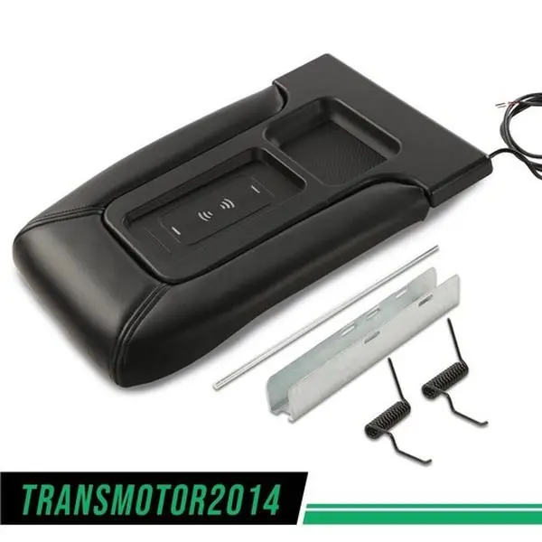 G-PLUS Motor Interior Wireless Charging Armrest Center Console Lid Black Fit For 2001-2007 Chevrolet
