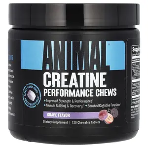 Animal Creatine Performance Chews, Grape, 120 Chewable Tablets