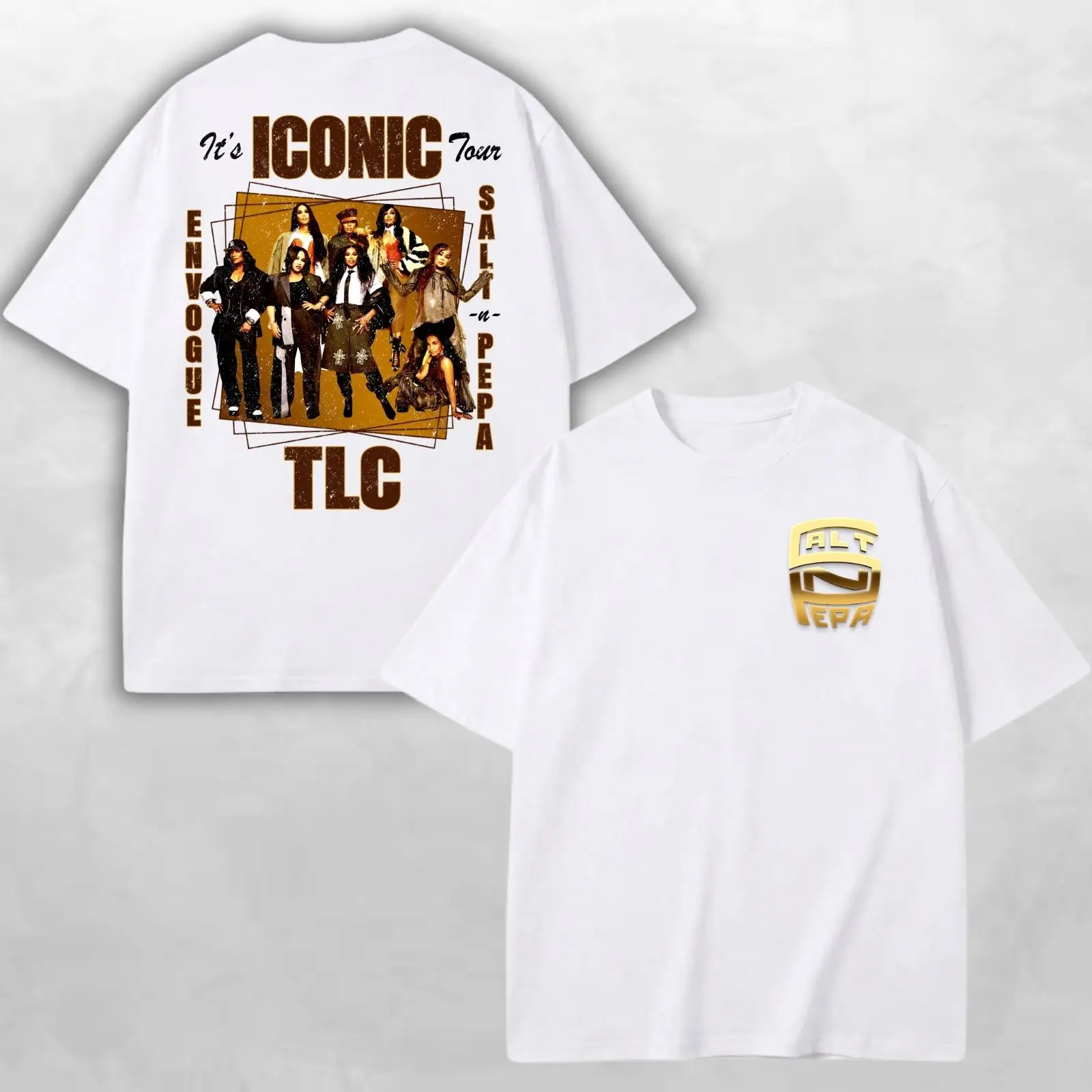 90s R&B Hip Hop Tour Style T-Shirt, Vintage Girl Group Music Graphic Tee, Two Sided Retro Concert Shirt, Iconic Female Music Collage Tshirt, Unisex Gift for Old School Music Fans