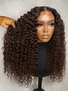 Fashion Ultra Soft 26 Inch Lace Front Wig, Natural Deep Curly Hair, 180% Density, Pre-Beled Daily Use, All Seasons