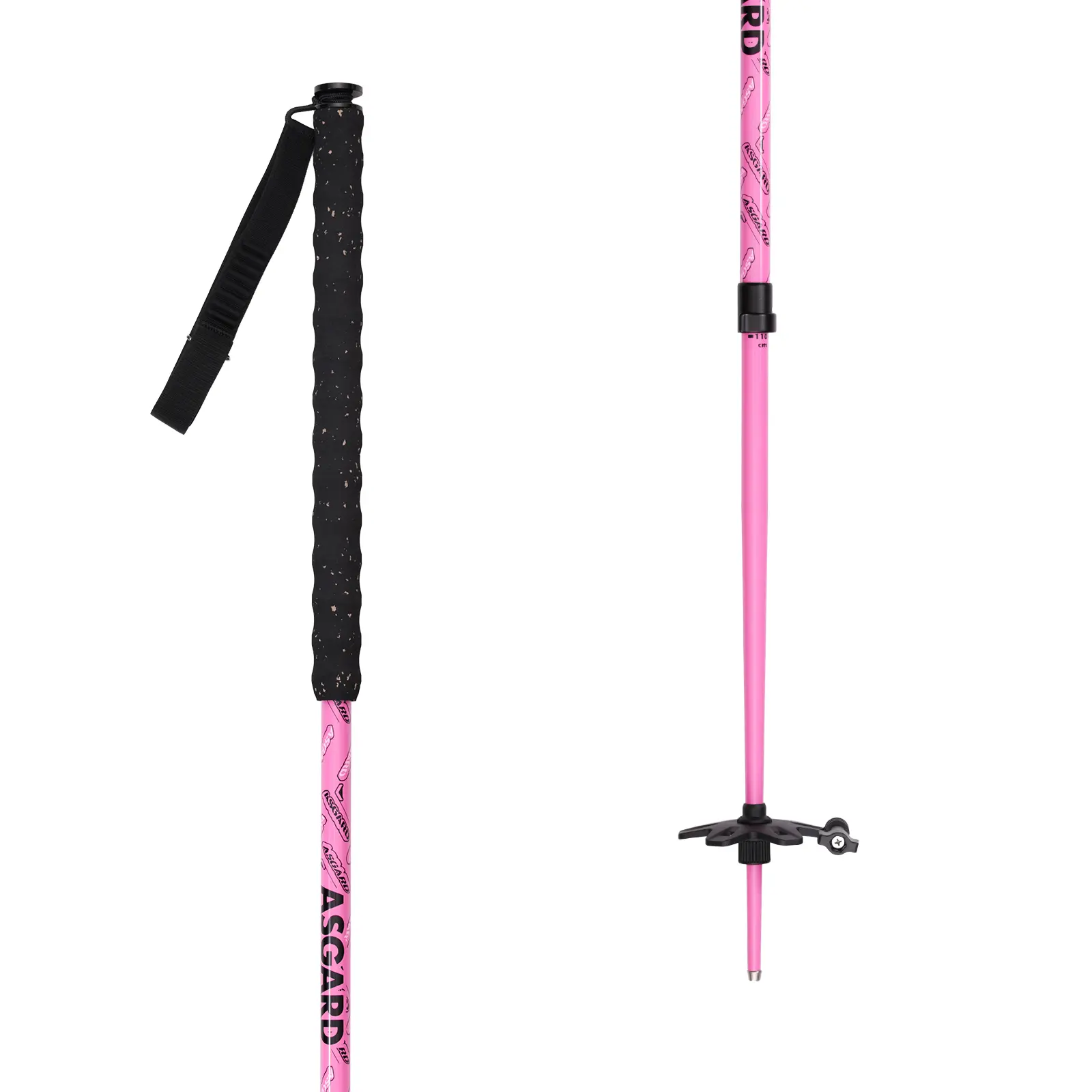 Asgard Ridge Ski Poles | 7075 Aluminum, Long Grip & Camera Mount