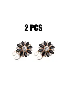 2pcs/Set Elegant Faux Pearl Button Covers,Shirts Button Cover Clip On Button Covers Fashion Crystal Cufflinks Cover, Suitable For Tuxedo And Wedding Dresses Decoration,Evening Dress Decorative Buttons，Birthday Gift For Mom, Friends, Teacher's Day Gift