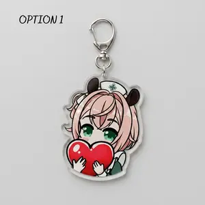 Sameko Saba Acrylic Keychain – Kawaii Shark VTuber Anime Keychain, Double-Sided Clear Charm, Cute Otaku Bag Accessory Gift