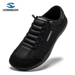 HOBIBEAR Barefoot Minimalist Shoes Brand new upgrade Womens Mens | Zero Drop | Wide Width Canvas Slip-on Shoes Casual Casual Closed Closed