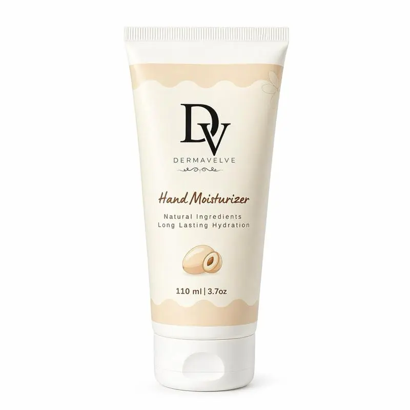 Dermavelve Natural Hand Moisturizer - almond oil, shea butter, beeswax, olive oil, Gentle, Soothing Daily Hydrating Hand Lotion (Packaging Included