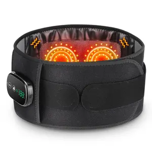Waist Heating Massage Belt Elastic Back Support Light Hot Compress Vibration Massage TYPE-C Rechargeable