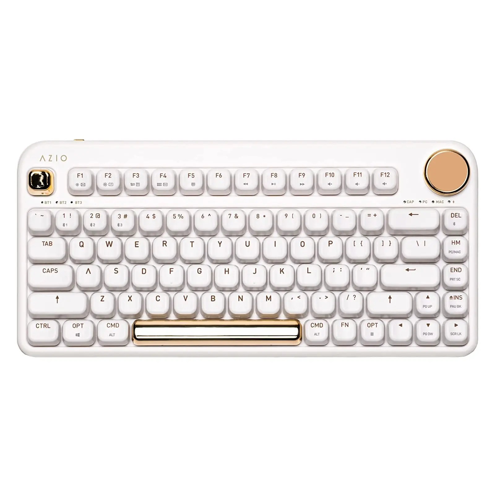 AZIO IZO Wireless Bluetooth Mechanical Keyboard White Blossom