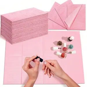 20pcs Disposable Manicure Table Towels, Three-Layer Waterproof Tattoo Apron, Scent-Free Paper Napkins for Nail Art, Nail Salon Supplies