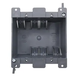 2 Gang Old Work Electrical Outlet Box, 26 cu.Inch Plastic Junction Box, Remodel Electrical Box for Home Improvement for Switches, ETL Listed with 2 Hours Fire Protection, 1 Pack