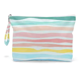 Wet Dry Bag, Wet Bag for Swimsuit Travel Beach Bag, Diaper Bag Toiletry Bag Waterproof Large Makeup Bag, Zipper Pouch for Women Girls Sister Friends Wet Bag Starfish Sea Beach rainbow Gifts