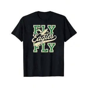 Eagles Vintage Football Life Printed Tee Short Sleeve Crew Neck Summer Casual Wear For Sport Lovers