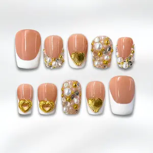 NailPhoria BLING BABY - Handmade Press-On Nails | Reusable, Salon-Quality, Long-Lasting, Glossy Design