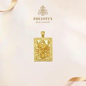 [56mm with 35mm Dragon Pendants][FOLYSTUY (K148)] The relief dragon-shaped pendant is suitable for both women and men, featuring an elegant design that is perfect for festive fashion trends.