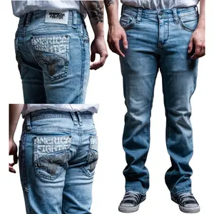 American Fighter Men's Jeans Striker Miles Inseam 32"