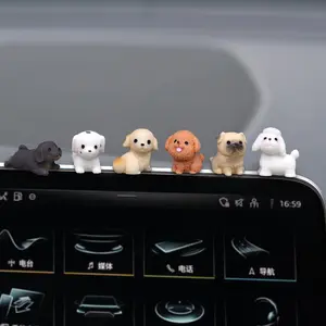 6 count Mini  Dashboard Decorations, Mini  Dogs for Cute  Accessories Interior, Rearview Mirror Ornaments Funny Gifts for Women Girl