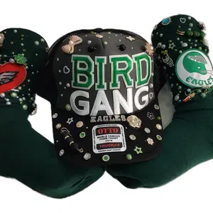 PATCHWORKZ: Eagles theme fun/charm Otto trucker hat with matching Eagles theme fun/charm socks.