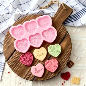 Heart Mold, Cookie Mold, Fondant Mold, Easy to Use, Perfect for Valentine's Day, Birthday, Cake, Chocolate, Mousse, Baking Enthusiasts