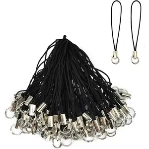 100pcs Cell Phone Split Ring Strap Detachable Phone Ring Strap Phone Charm Cords DIY Lanyard Decorations for Hanging Charms USB Drive Keychain