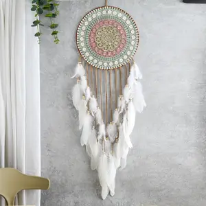Big Dream Catchers for Wall with White Feather, Large 12 Inch Dream Catcher for Room Ceiling Window Corridor Balcony Decor