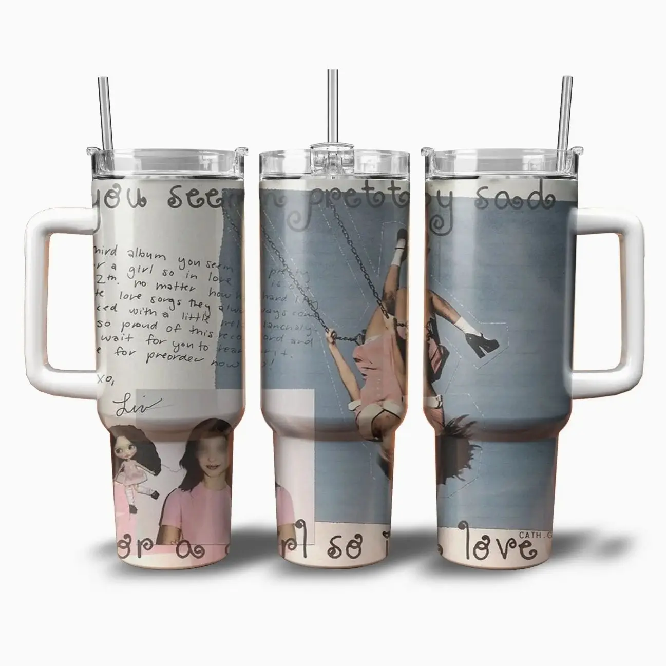 Olivia Tumbler 40oz V3 - You Seem Pretty Sad For A Girl So In Love New Album Tumbler The Unraveled Tour 2026 Graphic 20oz 40oz Tumbler Vintage Concert Merch Gift for Olivia Fans