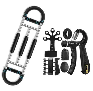 Twister Arm Trainer Adjustable Chest Workout Equipment for Men Stainless Steel Spring Resistance Home Fitness Multi Functional Strength Training Machine Resistance Chest Trainer hand grip strengthener