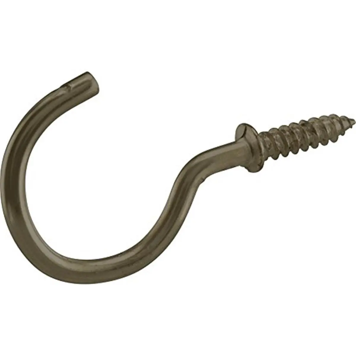 212 MAIN Wooden Decorative Cup Hooks, 1.25 in. Antique Brass Hand-Install Fasteners, 4-Pack (Model 243683)