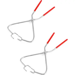 2 Pack Stainless Steel Clay Sculpture Dipping Tongs Glazing Tools, Pottery Clay Sculpting Pliers for Clay Modeling Sculpturing