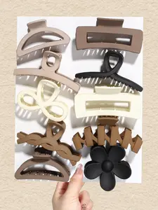 10pcs matte texture hairpin set square/bow/flower multi shape! Ins style low saturation color, sweet and versatile headdress, create lazy and advanced hairstyle