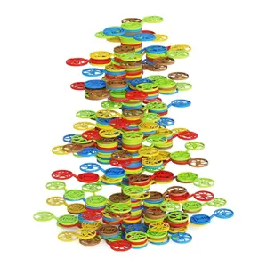 Rainbow Tree Stacking  with Easy & Hard Levels | Fun Montessori Learning Toy 2-in-1 board Educational Floor  Set super couple game portable wooden table handmade Advent Calendar 3D Puzzle animal Gift