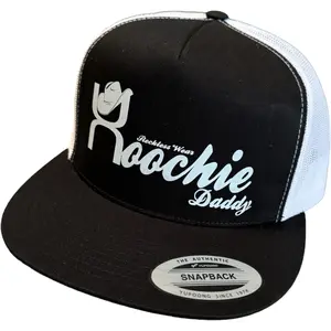 Roochie Daddy Hat - Black Snapback with Logo, Adjustable Fit, and Authentic Snapback Design