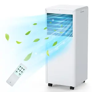 8000 BTUs Portable Air Conditioner with Efficient Cooling, Quiet Portable Cooling AC Up to 350 Sq.Ft. with Dehumidifier, Fan, Sleep Modes, 3-in-1 AC Unit with 24H Timer, White Top Cover