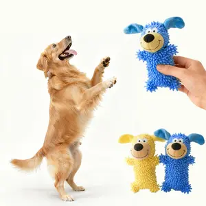 Squeaky Chenille Plush Dog Toy - Soft, Interactive Toy for Throwing, Catching, Owner-Dog Bonding and Gentle Play