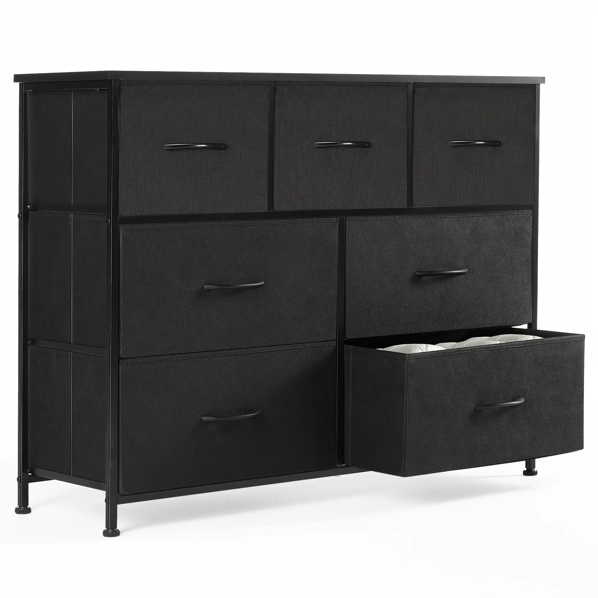 FINESTA Dresser For Bedroom With 7 Drawers, Clothes Drawer Fabric Closet Organiz...