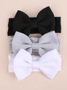 3-Pack Foam Bow Hair Bands, Comfortable Soft Headbands for Women Girls Kids, Ideal for Home Outdoor Daily Use, Fashion Hair Accessories
