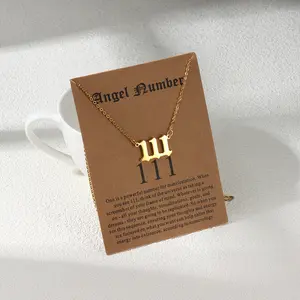 Jstyle Dainty Angel Number Necklace for Women - Versatile Numerology Pendants for Fashion and Style