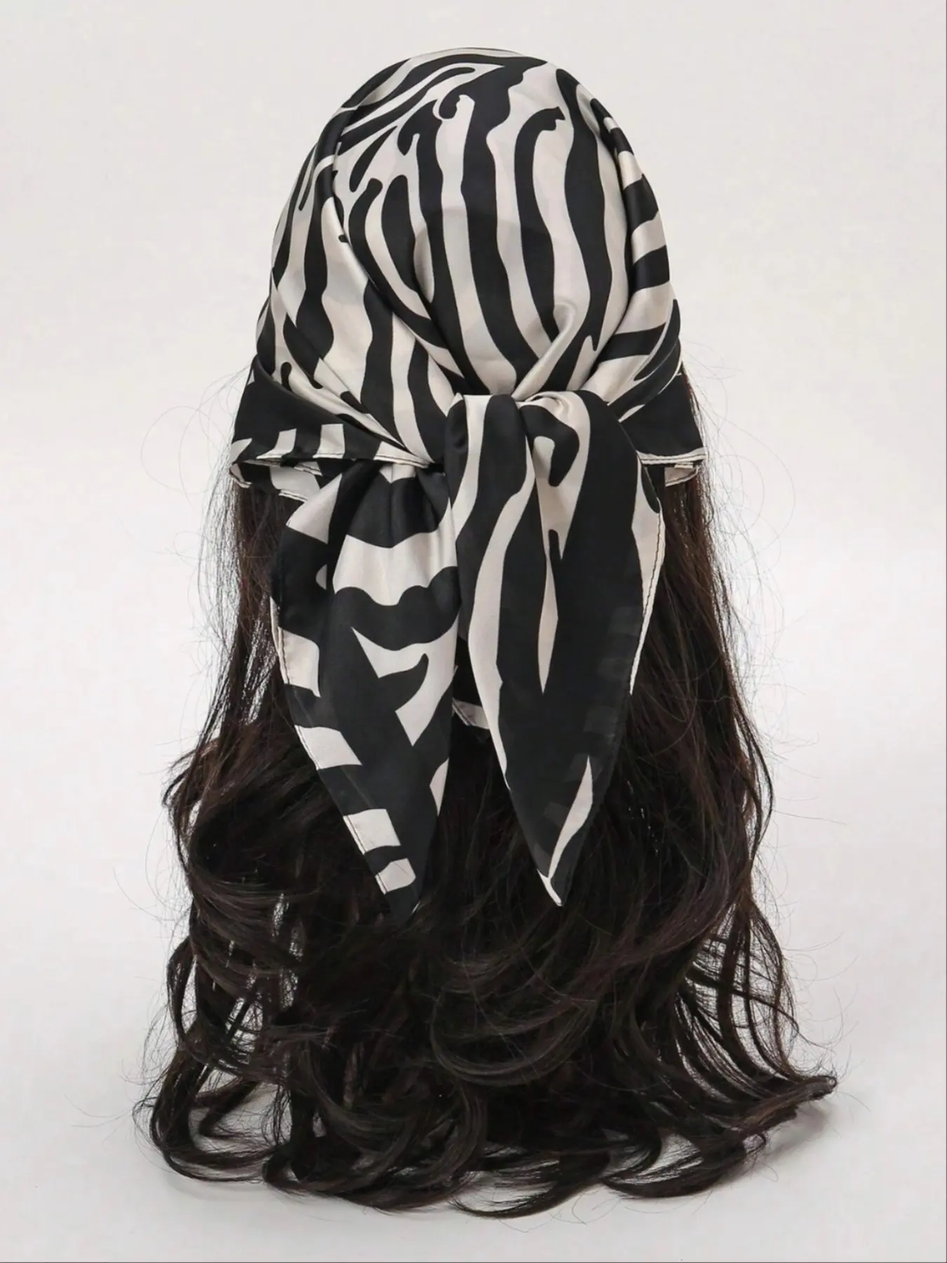 Women's Fashion Scarf, Zebra Print Satin Square Shawl, Stylish Accessory for Ladies, Perfect for Daily Wear & Special Occasions, Square Head Scarves