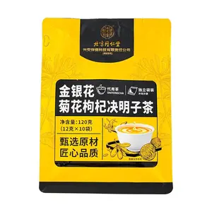 Beijing Tong Ren Tang Herbal Tea - 10 Bags of 12g Premium Honeysuckle, Chrysanthemum, Goji Berry & Cassia Seed Blend