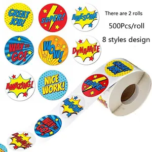Reward Stickers for Teachers.1000 PCS Superhero Stickers for Kids in 8 Designs.1Inch School Stickers on Sheets.Teacher Supplies for Classroom, Motivational Stickers, Classwork Award Stickers.
