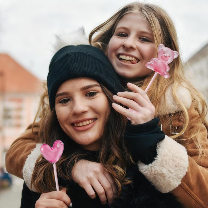 Candy Master MeCandy 4D Music Lollipop | linus lollipop | Bone Conduction Tech | 4D Bear/Strawberry/Dinosaur/Heart Shapes | Sugarfree, Fruity Flavor | Halal Certified | Healthy Valentine's Day Gift