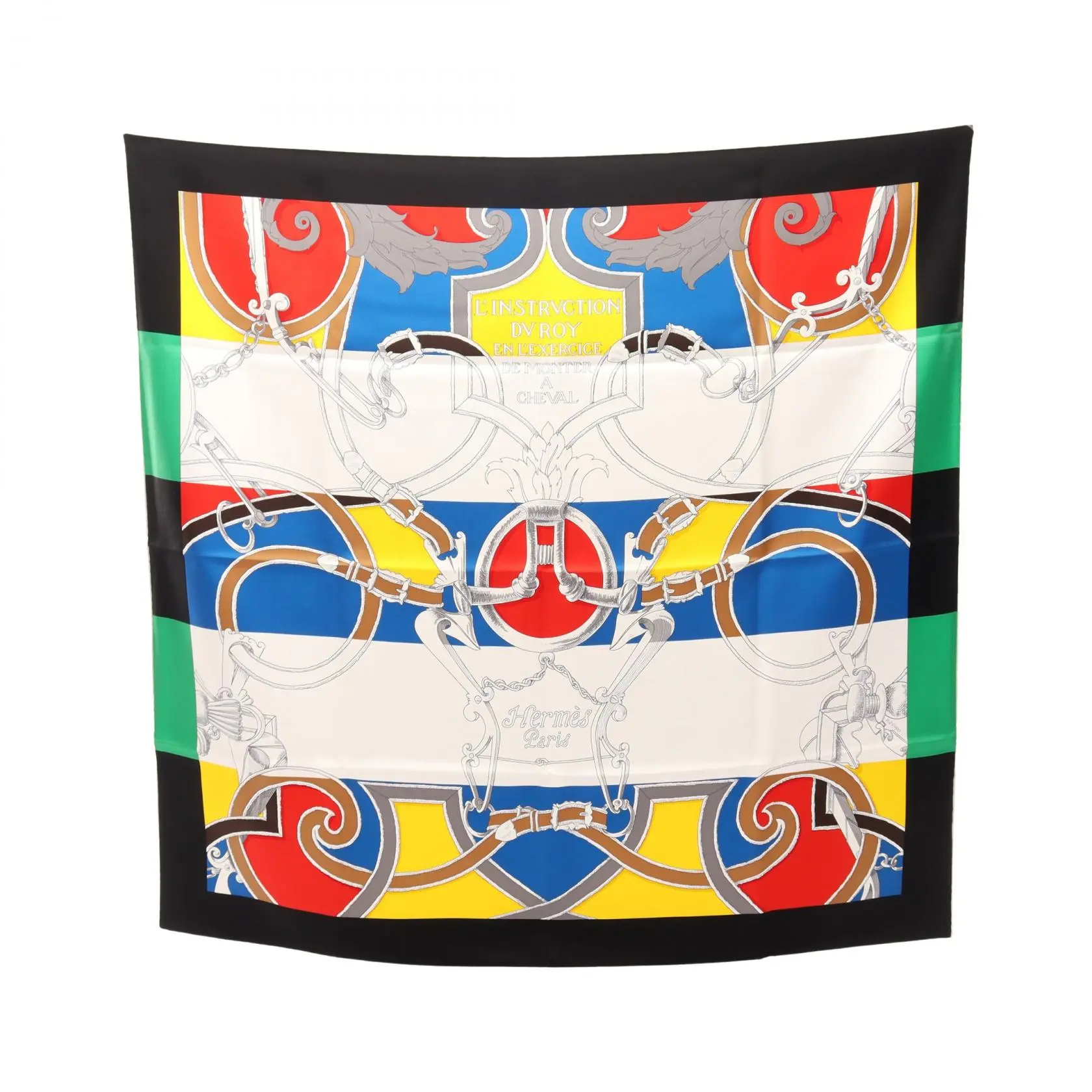 Pre-owned HERMÈS Silk Small Leather Goods Hermes L'Instruction du Roy Scarf