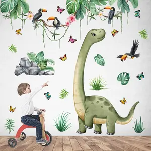 3Pcs/Set (3090cm3pcs) Dinosaur Jungle Animals Wall Stickers, Wall Decor for Kids & Boys Room, Nature Theme Decals