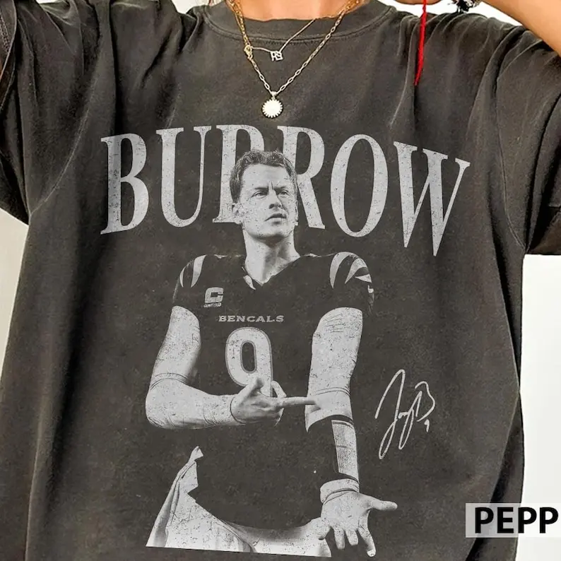 Joe Burrow Cincinnati Vintage Comfort Colors Shirt, Game Day Shirt, Football Shirt