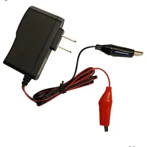 12V Volt Battery Trickle Charger with Alligator Clips for 50cc 70cc 90cc 110cc 125cc 150cc 250cc 300cc ATV Dirt Bike Go Kart Scooter Moped Motorcycle 12 V Smart Charger with LED Indicator