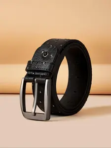 Men's Crocodile Embossed PU Buckle Belt, Fashion Belt for Party, Daily Clothing Decor, Trendy All-match & Exquisite Belt for Birthday Gift