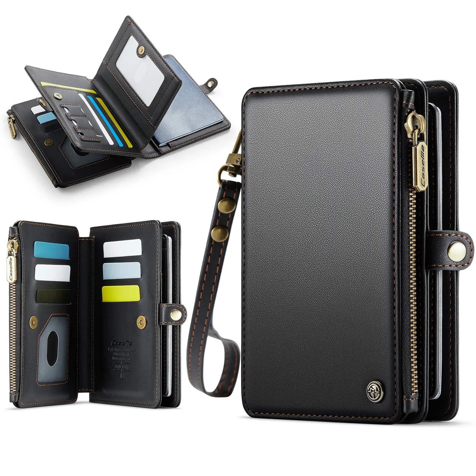 Passport Holder Wallet Case Wallet for Men Women All-in-One Organizer with Card Slots and Strap - RFID Blocking Perfect to Keep Your Documents Safe for Traveling