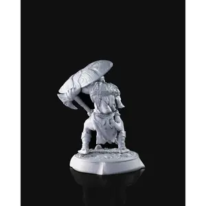 Deep Koa the Champion NPC 3D Resin Print Statue - Resin Art, Cove of Swords Deep, Handcrafted, Fantasy Design, Paintable Base, Tabletop RPG & DnD Figure, Home Decor Statue