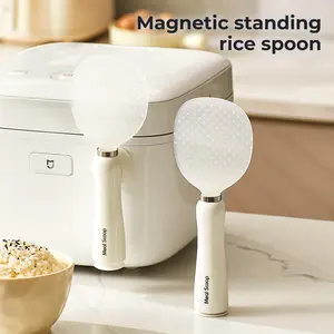 UFORU Magnetic Self-Standing Rice Spoon, Food-Grade Silicone Nonstick Rice Scoop — Kitchen Essential; Multifunctional Rice Spoon for Electric Cookers, Stands Upright, Nonstick, Easy to Clean, Food-Grade Material